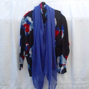 Bundle sunglasses&special exquisite warm turtleneck stylish floral sweater shawl